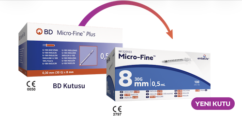 Micro-Fine™ İnsülin Enjektörü 8 mm 0.5 ml
