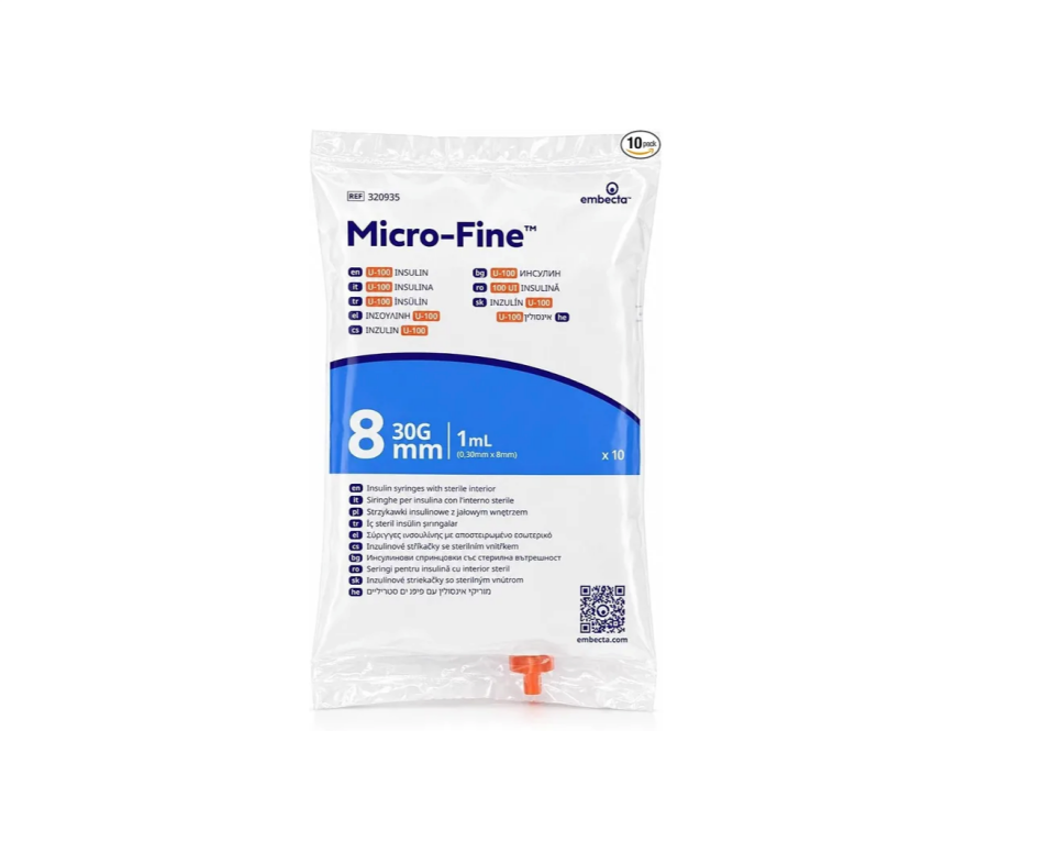 Micro-Fine™ İnsülin Enjektörü 8 mm 1.0 ml
