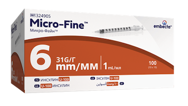 Micro-Fine™ İnsülin Enjektörü 6 mm 1.0 ml