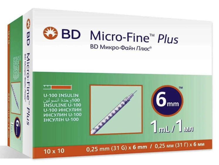 Micro-Fine™ İnsülin Enjektörü 6 mm 1.0 ml