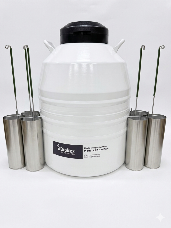 Sıvı Azot Tankı 47 Litre 6 Kanişterli