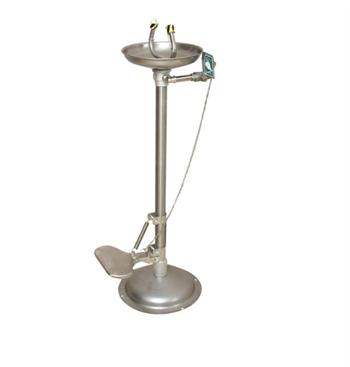 Göz Yıkama Çeşmesi Boy Tipi Ayak Kumandalı Paslanmaz Çelik