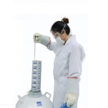 Sıvı Azot Örnek Depolama Tankı 35 Litre 750 Vial Kapasiteli